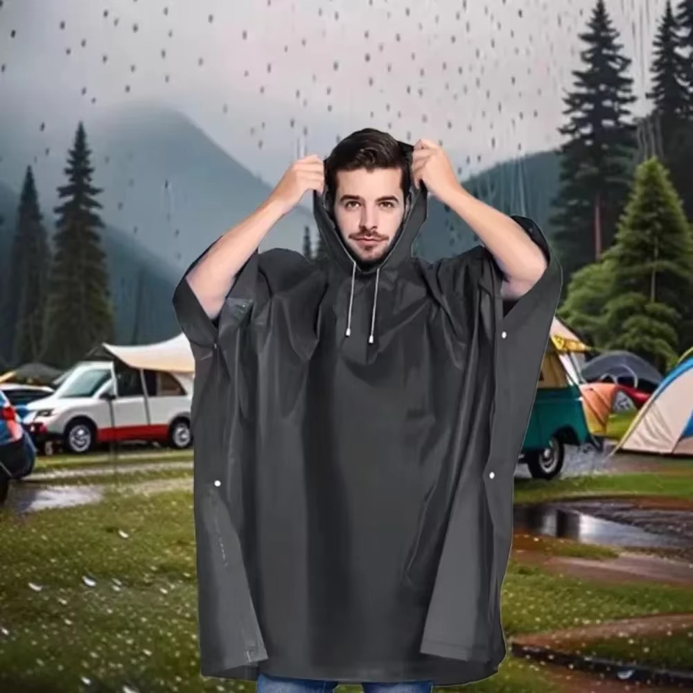 Emergency Poncho Rain - Wodoodporny płaszcz przeciwdeszczowy 3 w 1