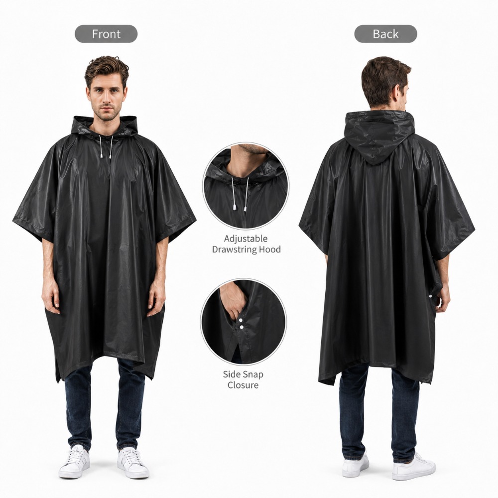Wodoodporny płaszcz przeciwdes – Emergency Poncho Rain recenzja i cena